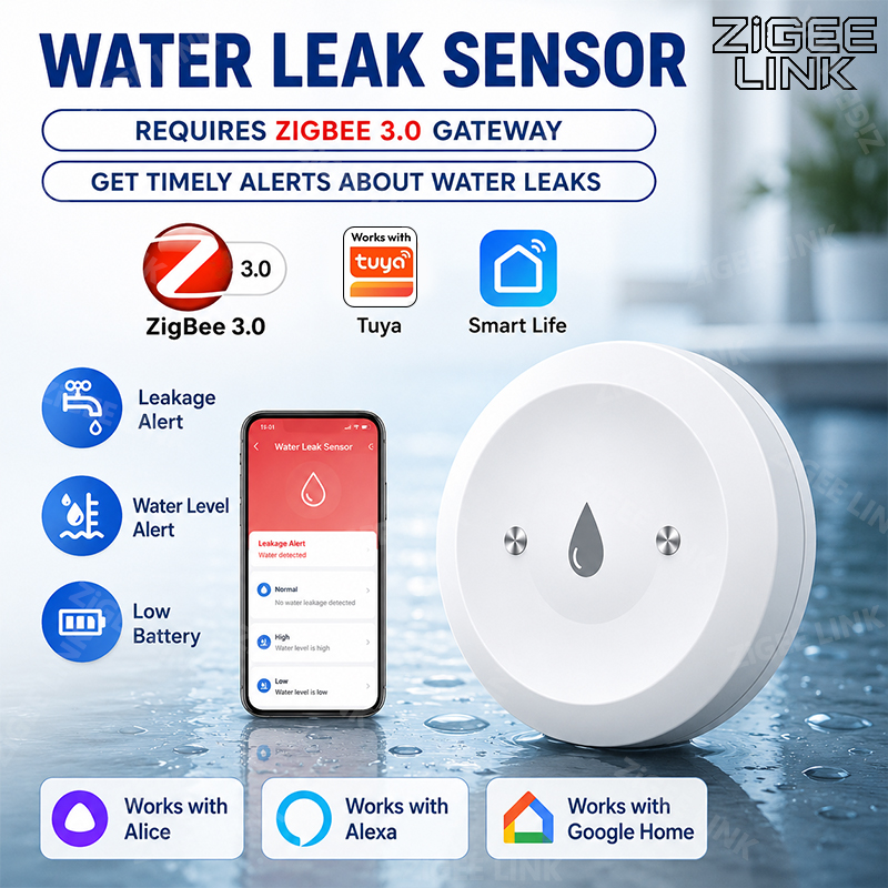 Smart Home Green - Smart Zigbee Water Leak Sensor Flood