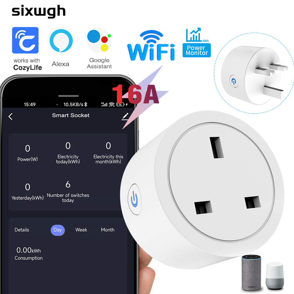 Smart Home Energy App - WiFi Smart Socket 16A UK Plug