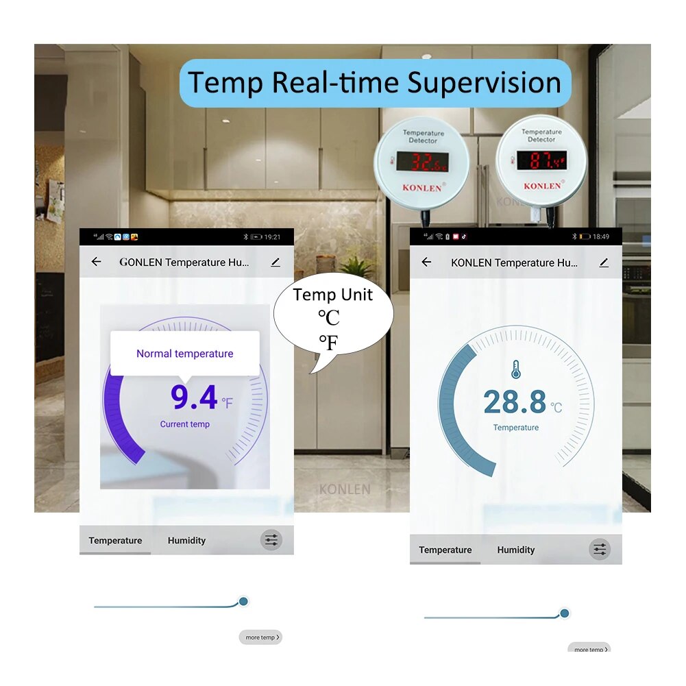KONLEN Tuya Wifi Temperature S - Smart Home Green 评论和价格