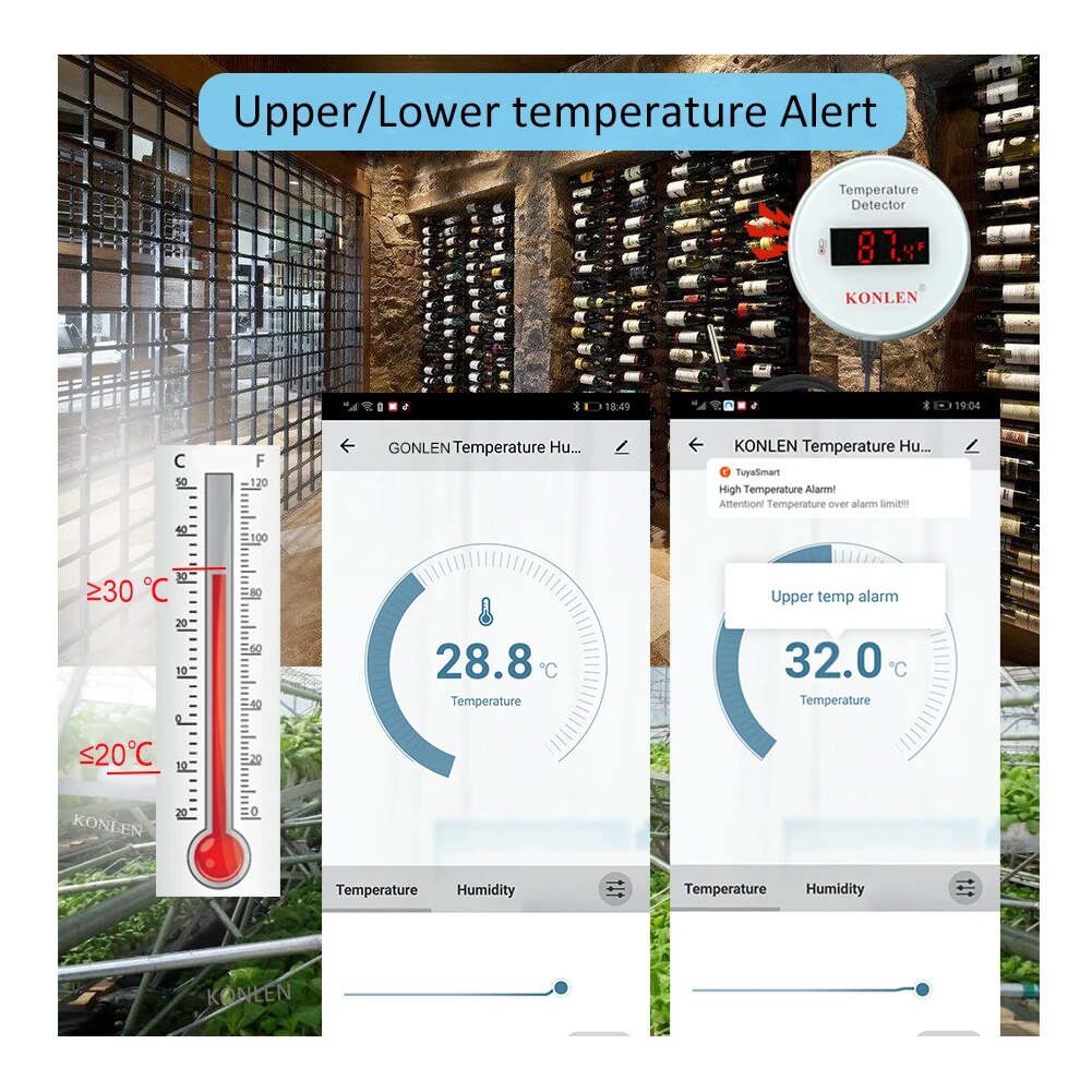 KONLEN Tuya Wifi Temperature S - Smart Home Green 评论和价格