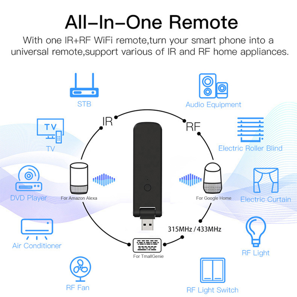 1Pc Smart RF IR Remote Control - Smart Home Energy App 评论和价格