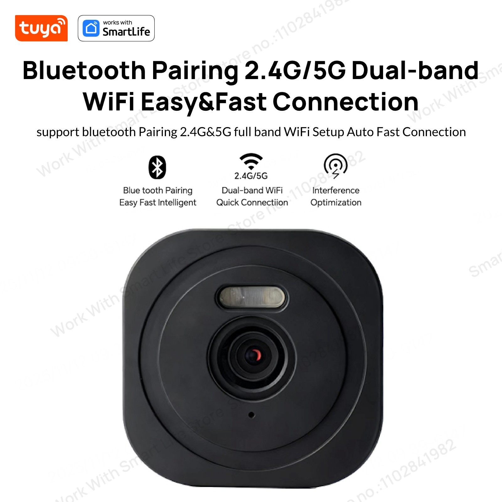 3MP 2K Tuya Window Camera,2.4G - Smart Home Os 评论和价格