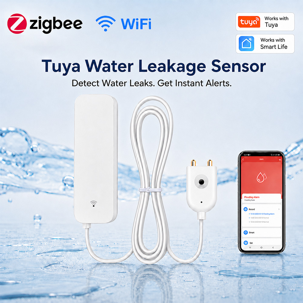 ZigBee WiFi Water Leak Sensor  - Smart Home Green 评论和价格