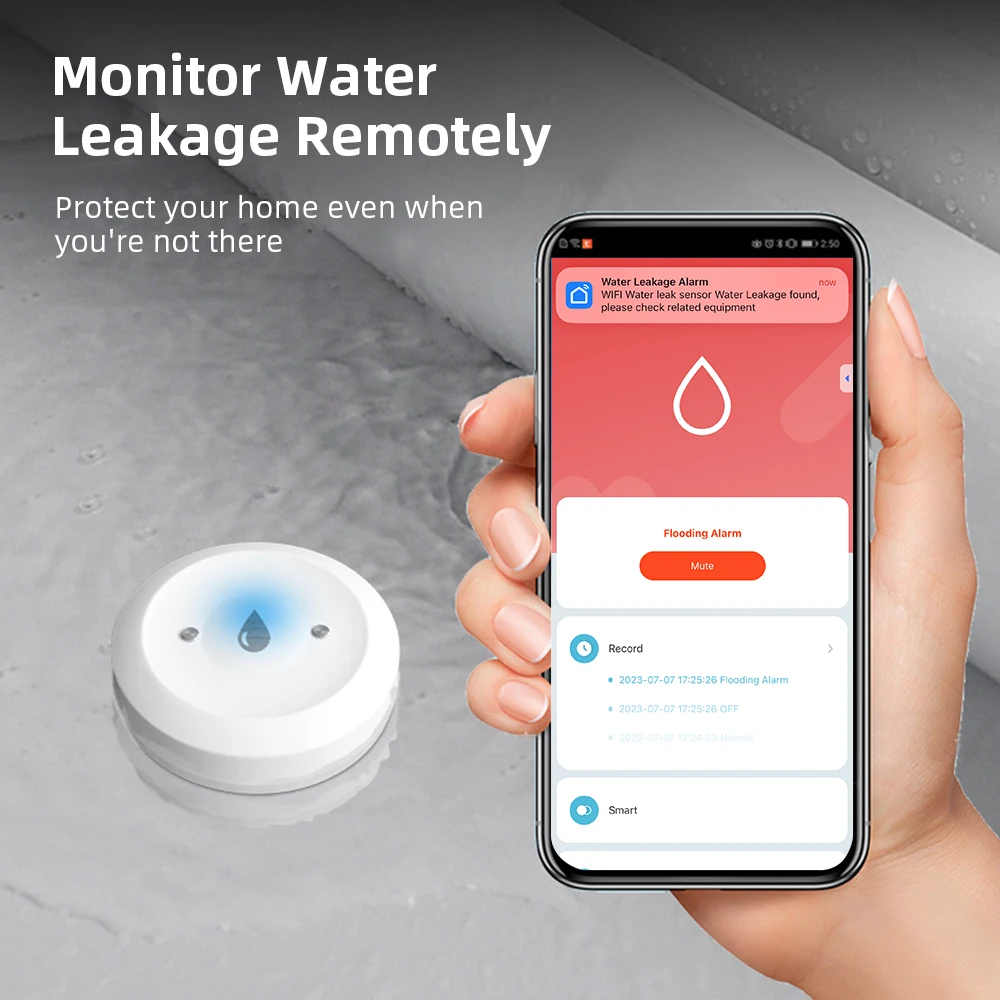 Zigbee Water Leak Sensor for T - Smart Home Green 评论和价格