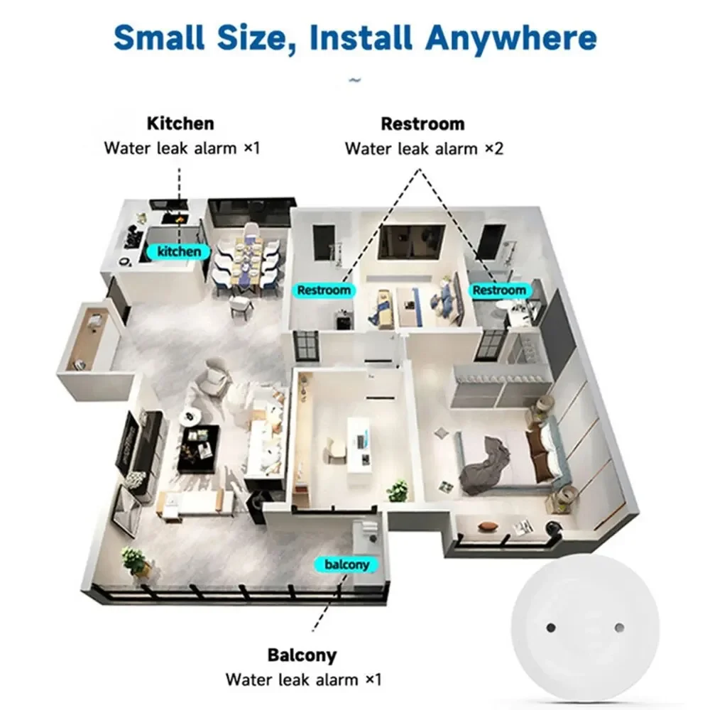 Zigbee Water Leak Sensor for T - Smart Home Green 评论和价格
