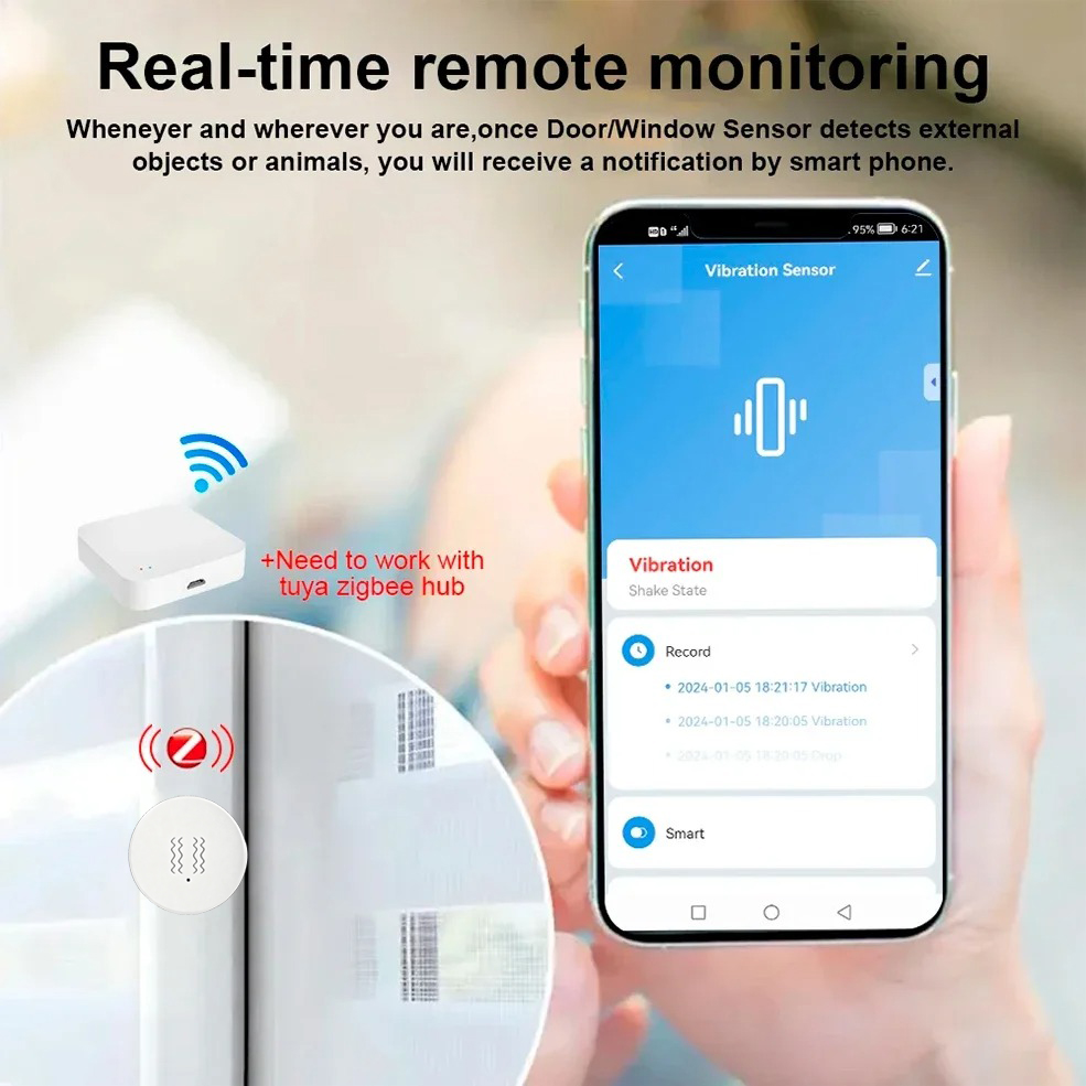 Tuya ZigBee Smart Vibration &  - Smart Home Security System 评论和价格
