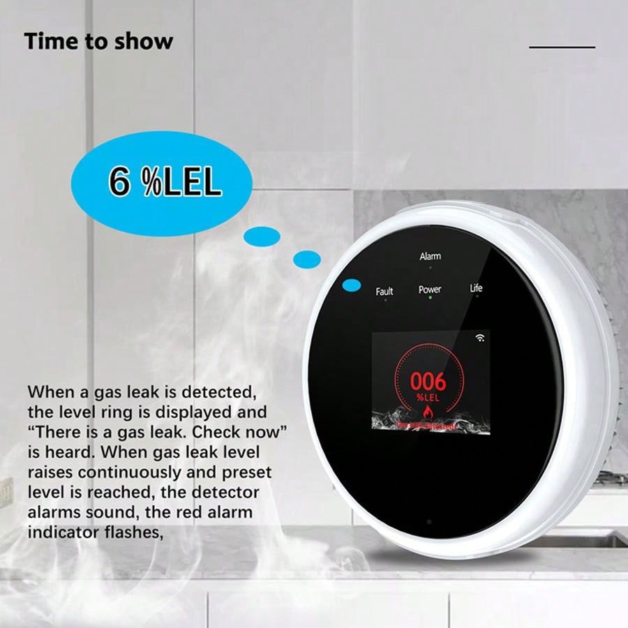 2.4G WiFi Gas Alarm Sensor Com - Smart Home Security System 评论和价格